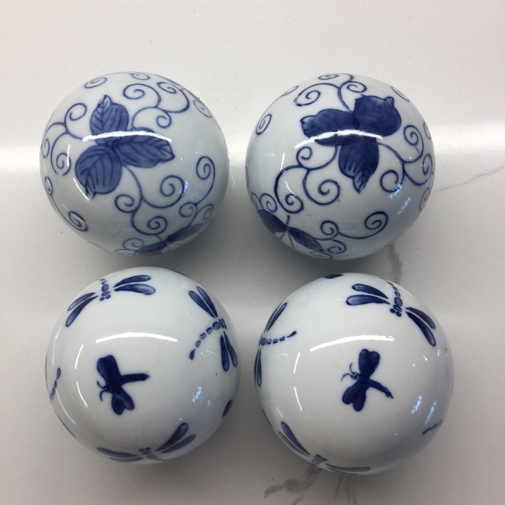 Ceramic Accent Decor Blue & White